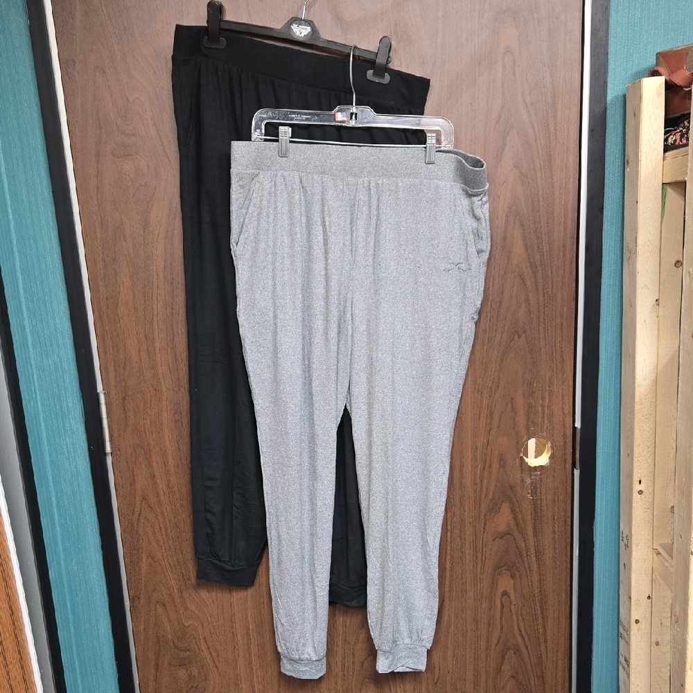 Lazypants Size S Black & Light Grey High Waisted Jogger Style Lounge Pants